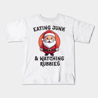 Eating junk and watching rubbish Kids T-Shirt